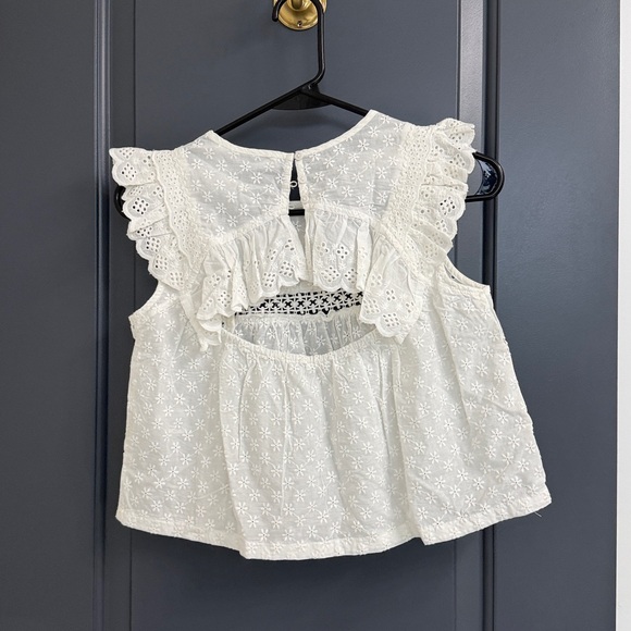 Altar'd State Cream Eyelet Ruffle Top - Picture 3 of 6